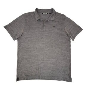 Travis Mathew Polo Men Extra Large Purple Heathered Short Sleeve Golf Shirt